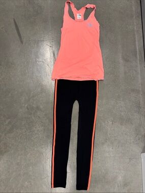 The North Face Neon Pink Tank Top with Black Leggings